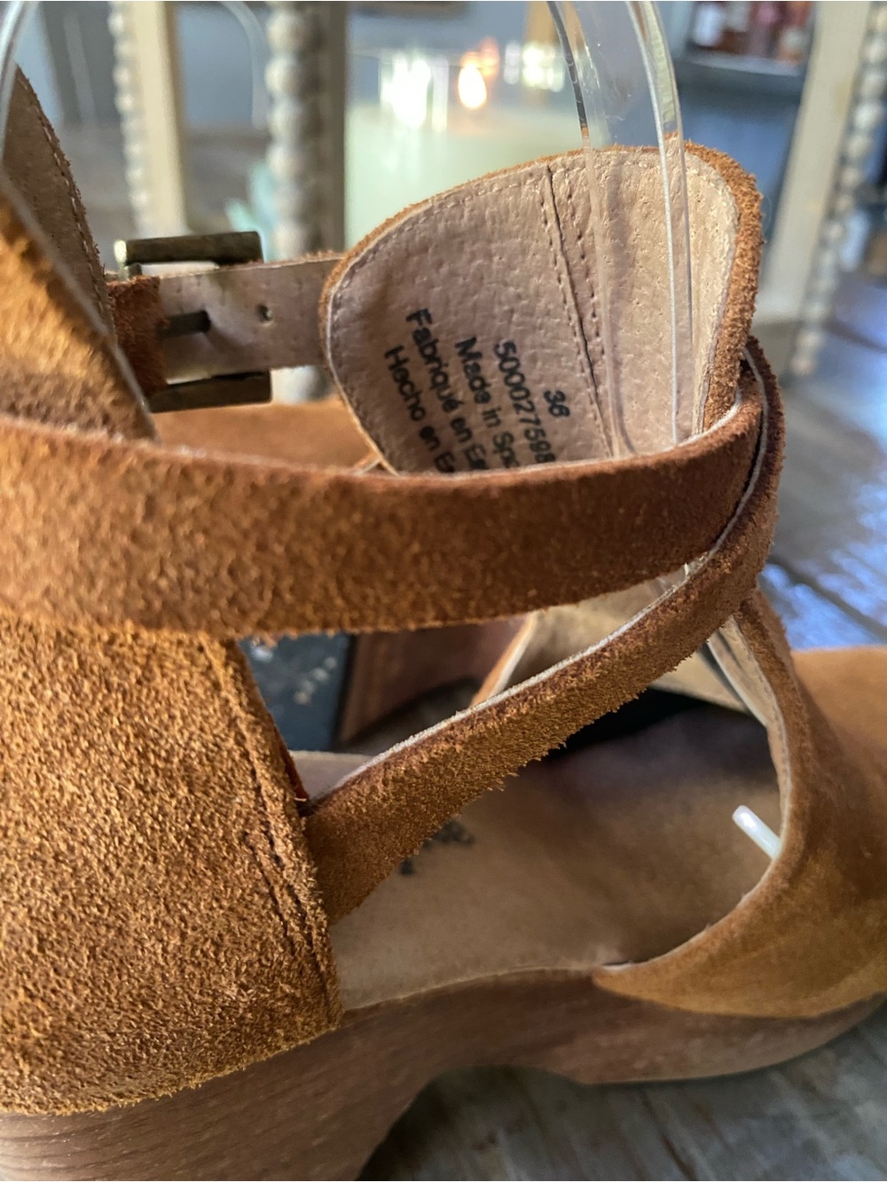 Free People Cedar Clogs Leather Wooden Platform Ankle Boots Womens 36 Tan Brown - Picture 10 of 12